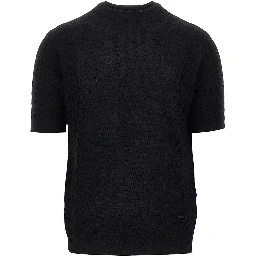 Virgin wool knitted T-shirt