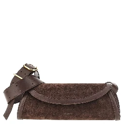 Suede leather small 'Cannolo' bag
