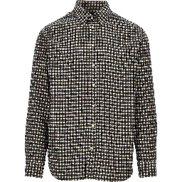 Flannel shirt with check motif