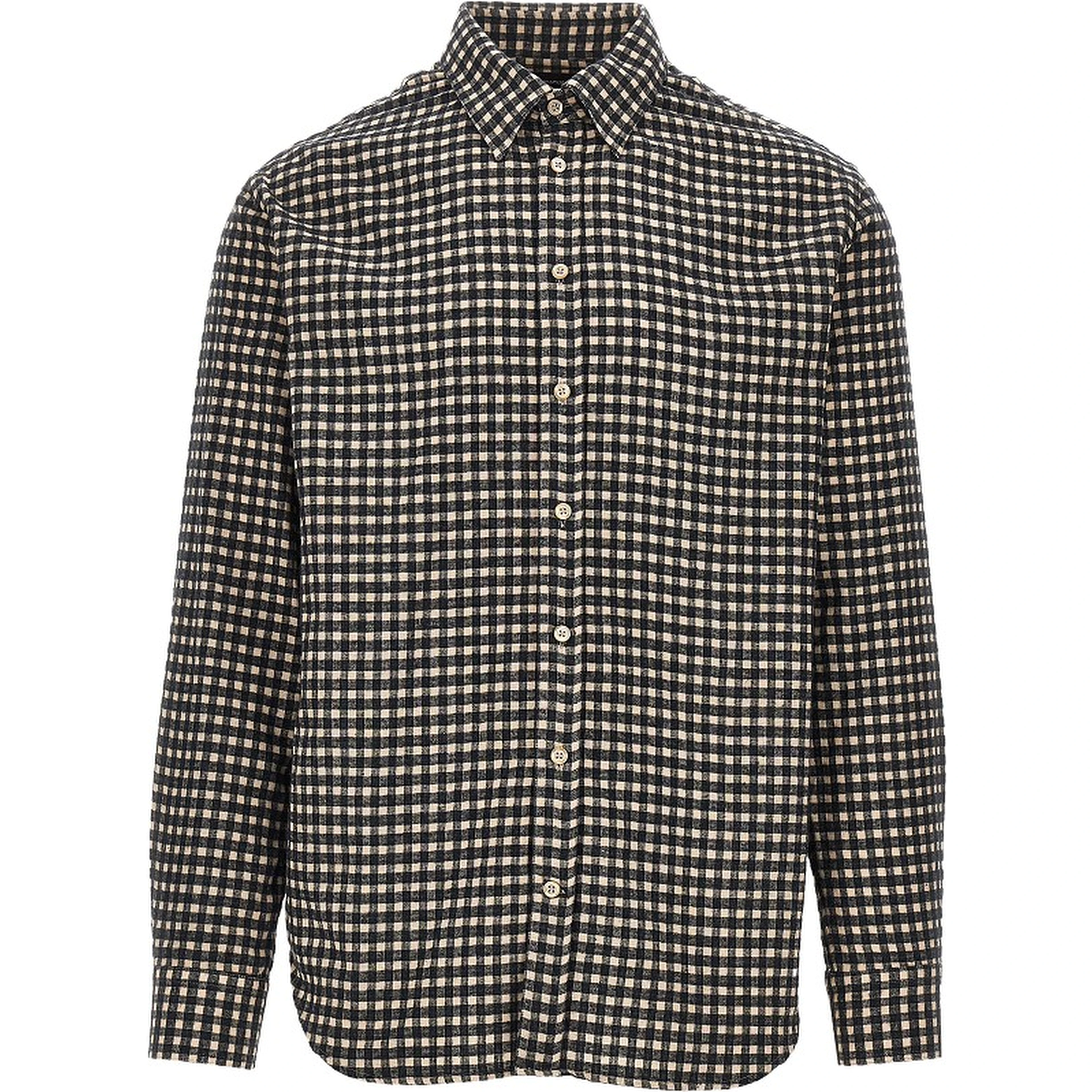 Flannel shirt with check motif