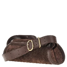Suede leather small 'Cannolo' bag