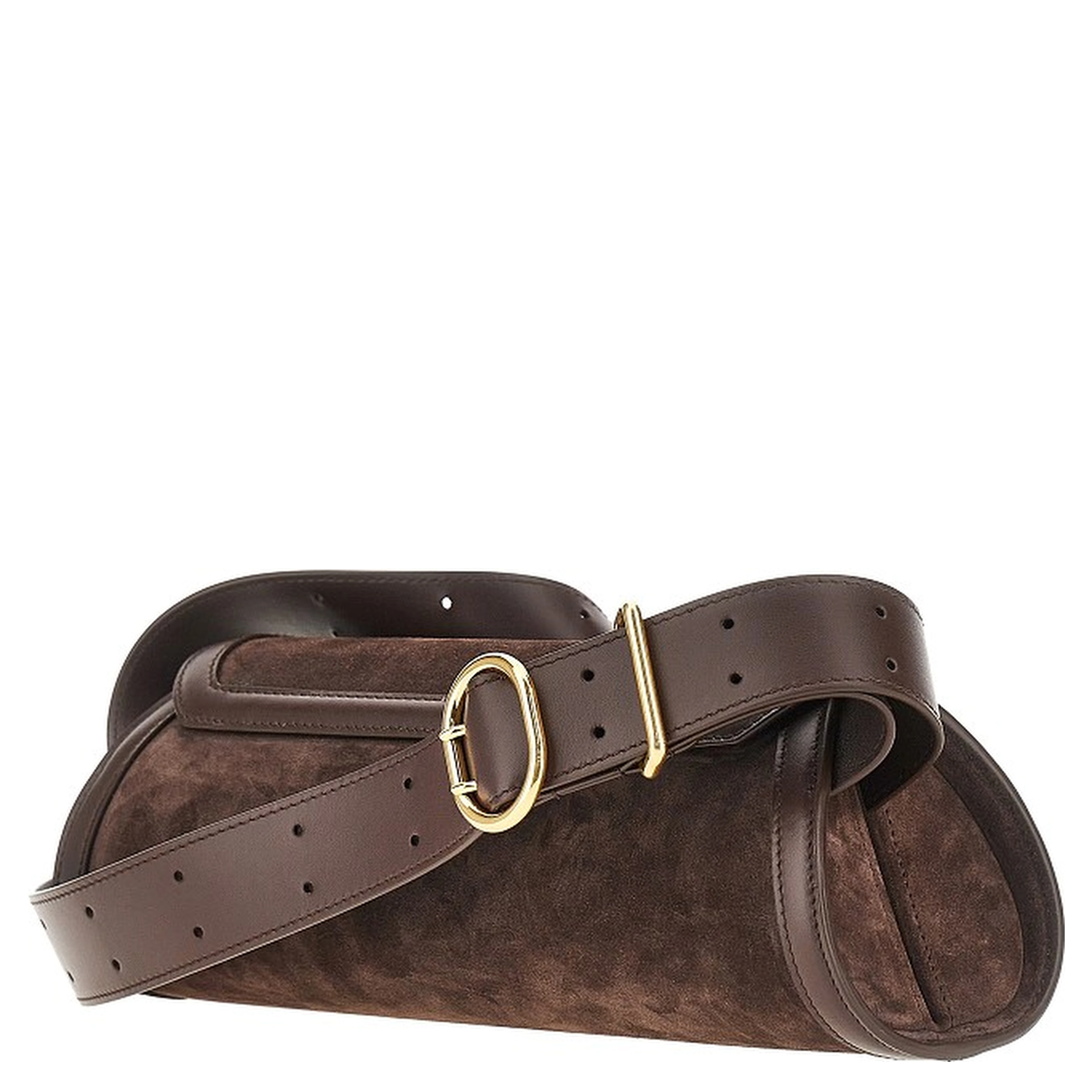 Suede leather small 'Cannolo' bag