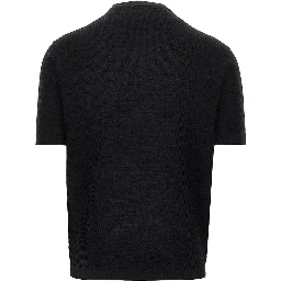 Virgin wool knitted T-shirt