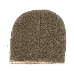 Double knitting cotton-blend beanie hat