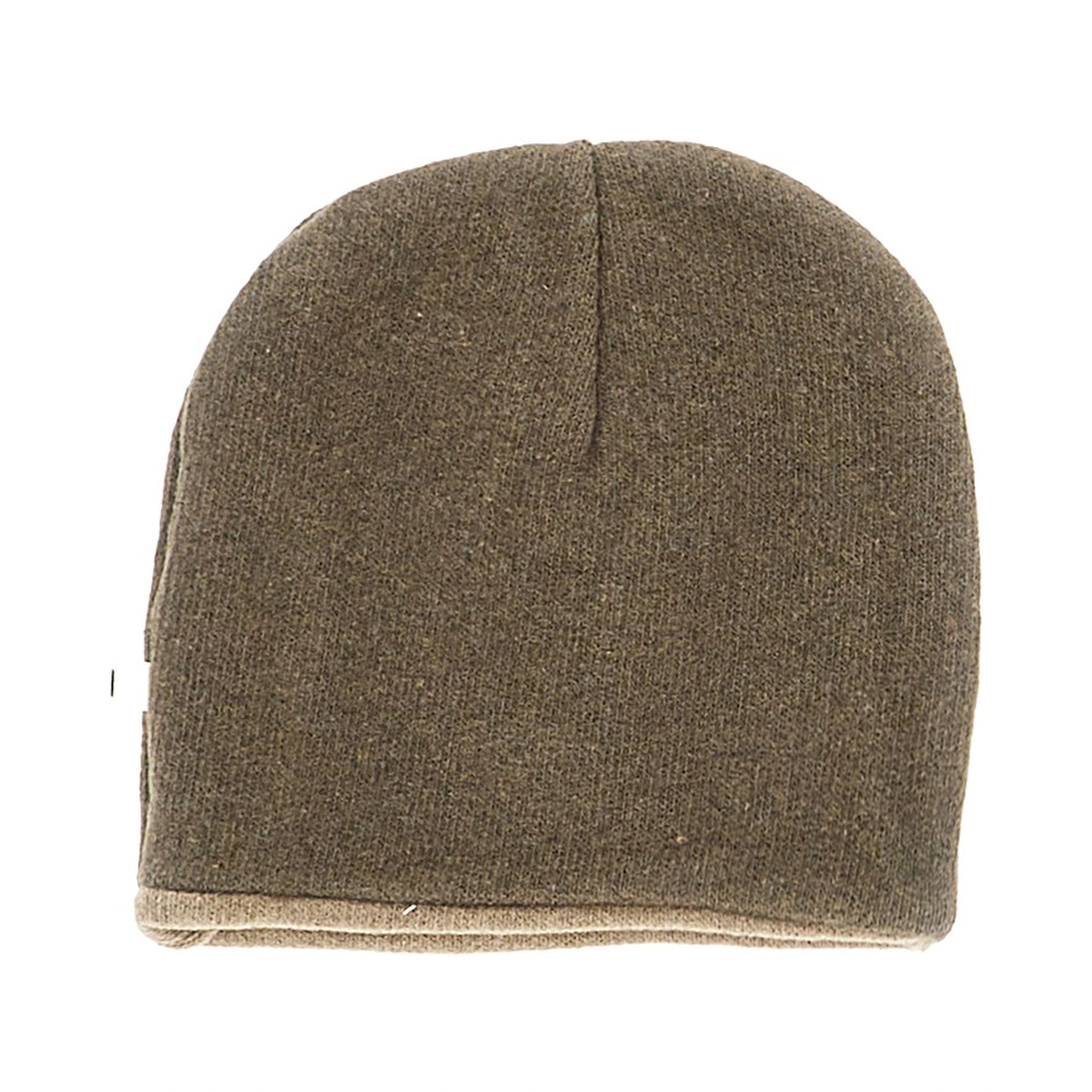 Double knitting cotton-blend beanie hat
