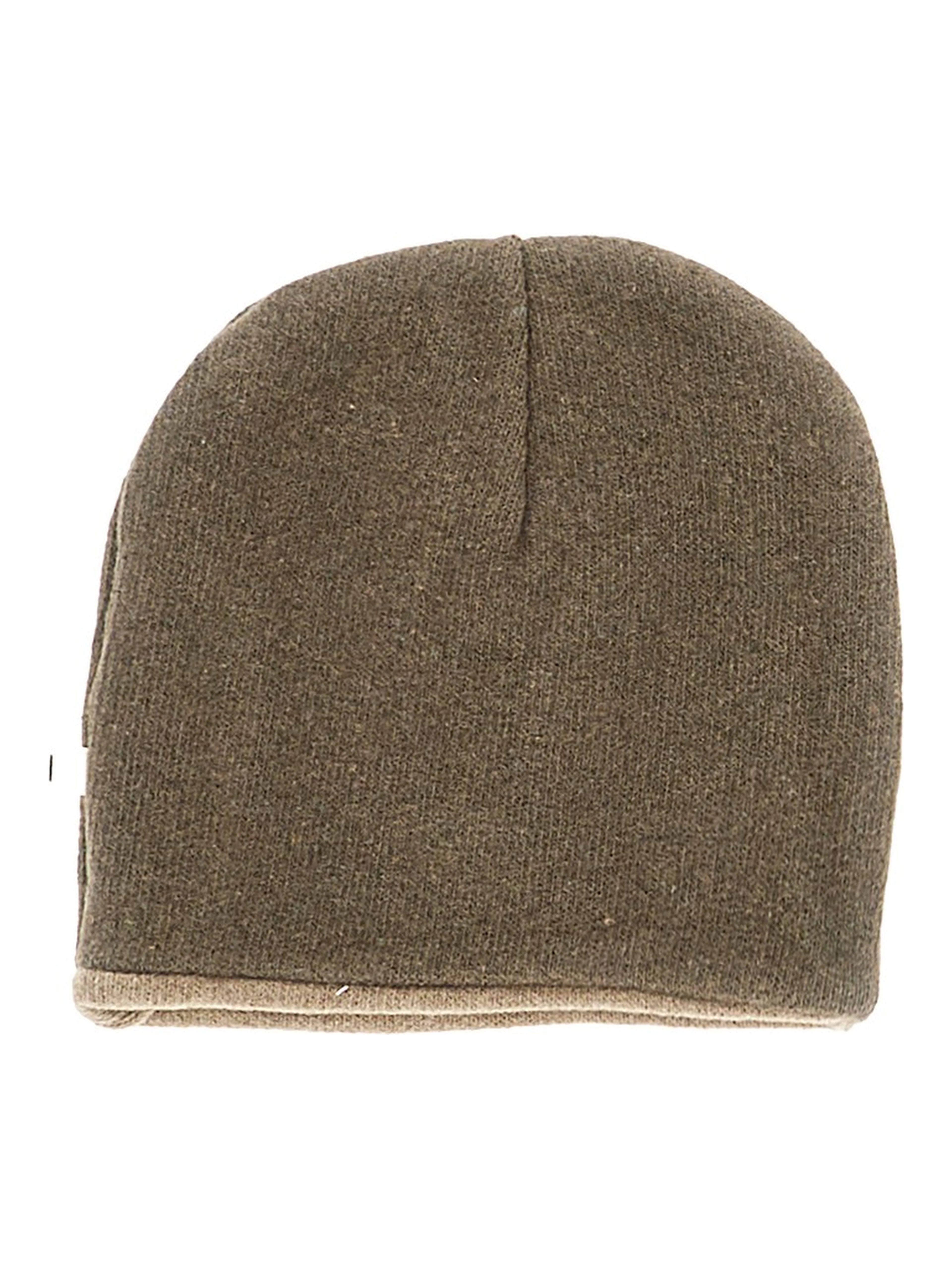 Double knitting cotton-blend beanie hat