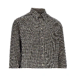 Flannel shirt with check motif
