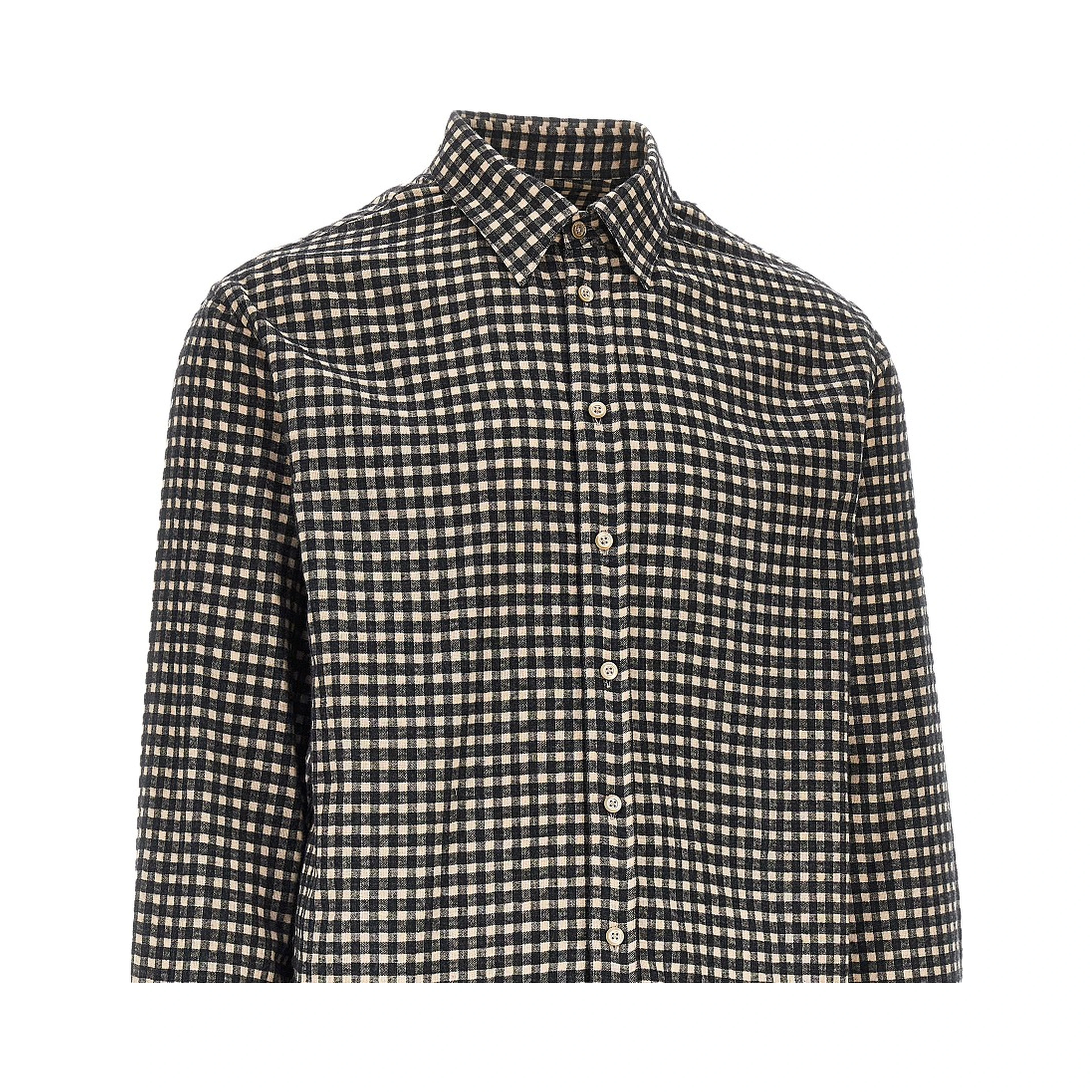 Flannel shirt with check motif