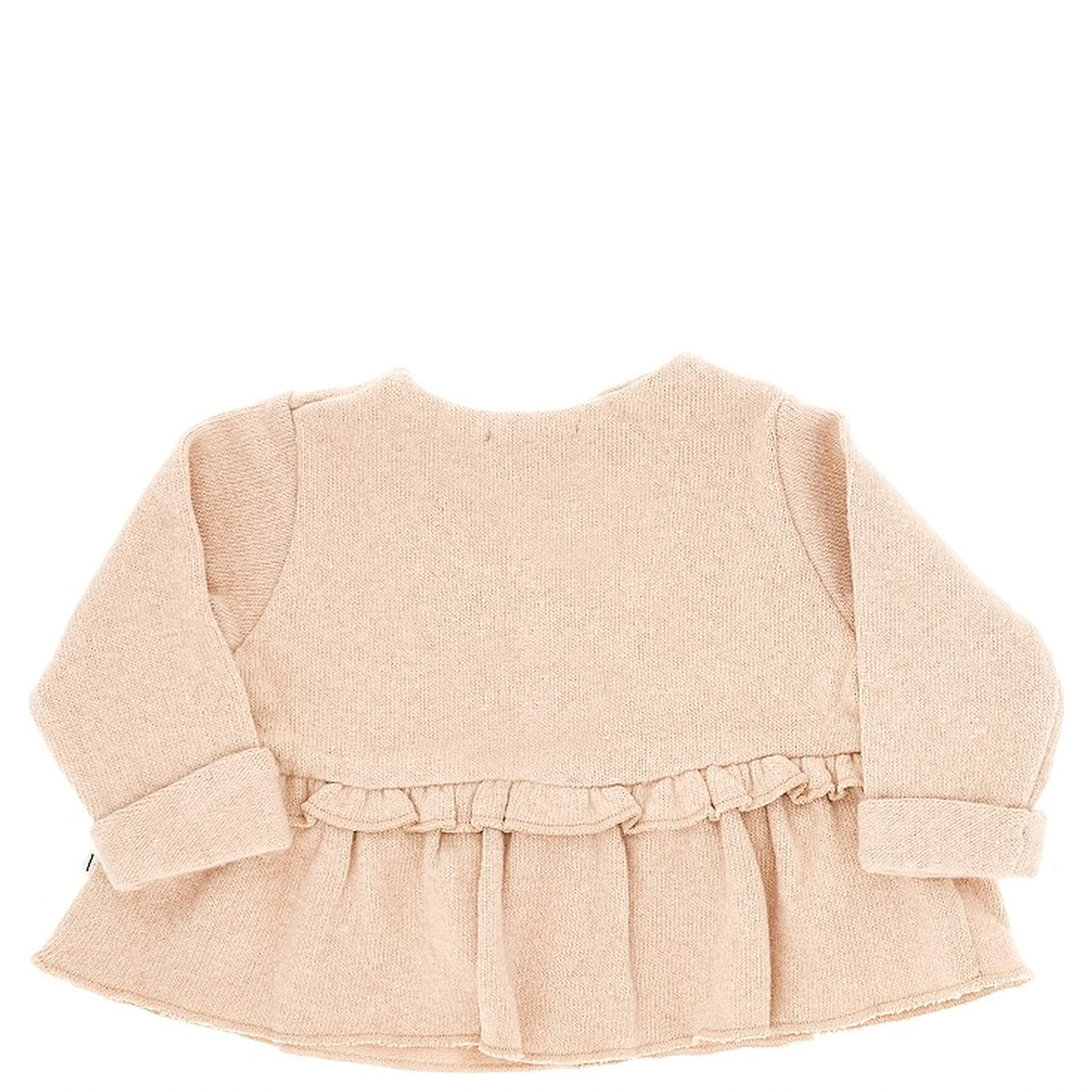 Knitted cardigan with ruffles