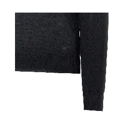 Virgin wool sweater with Eagle embroidery