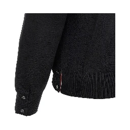 Cotton cardigan with 4 Bar detail