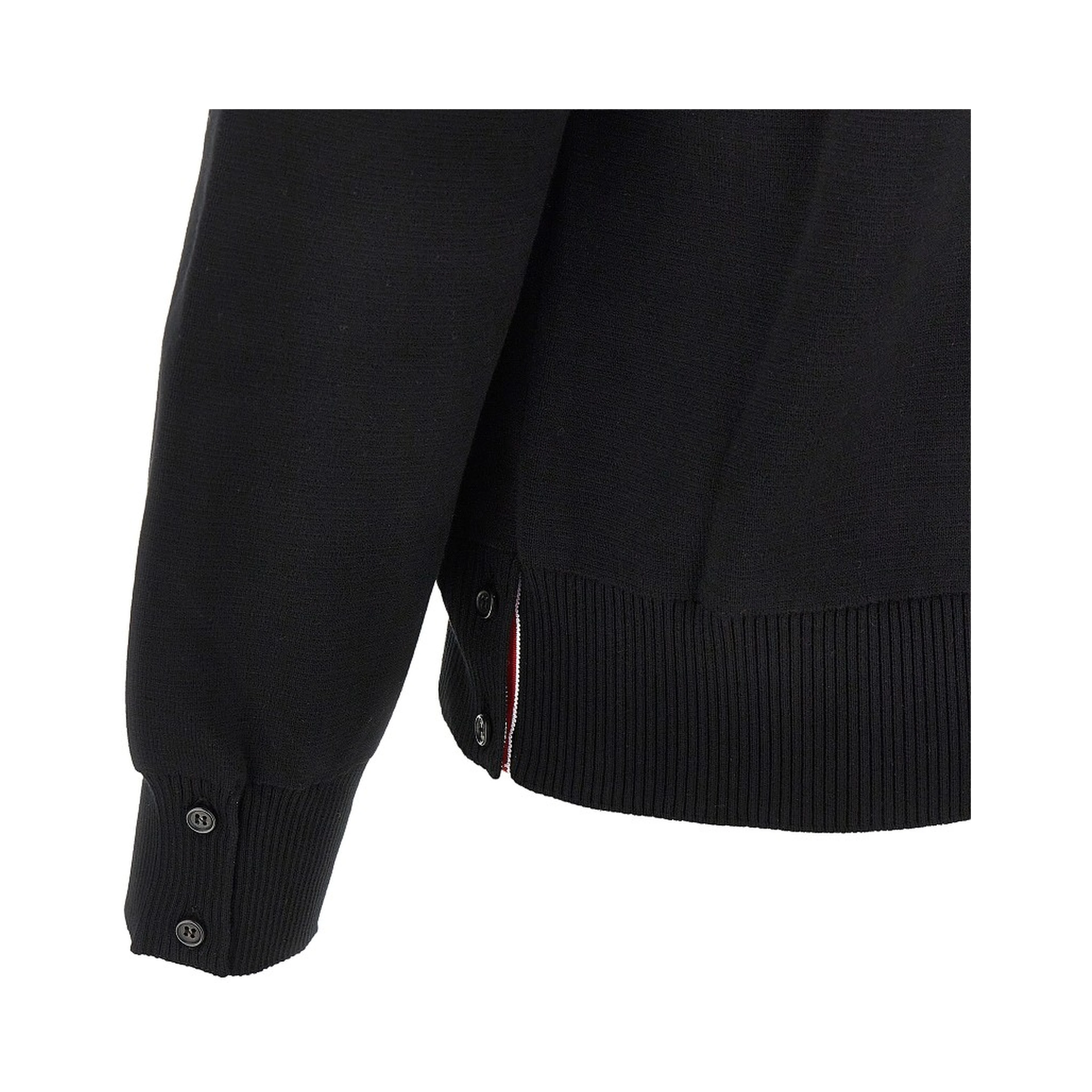 Cotton cardigan with 4 Bar detail