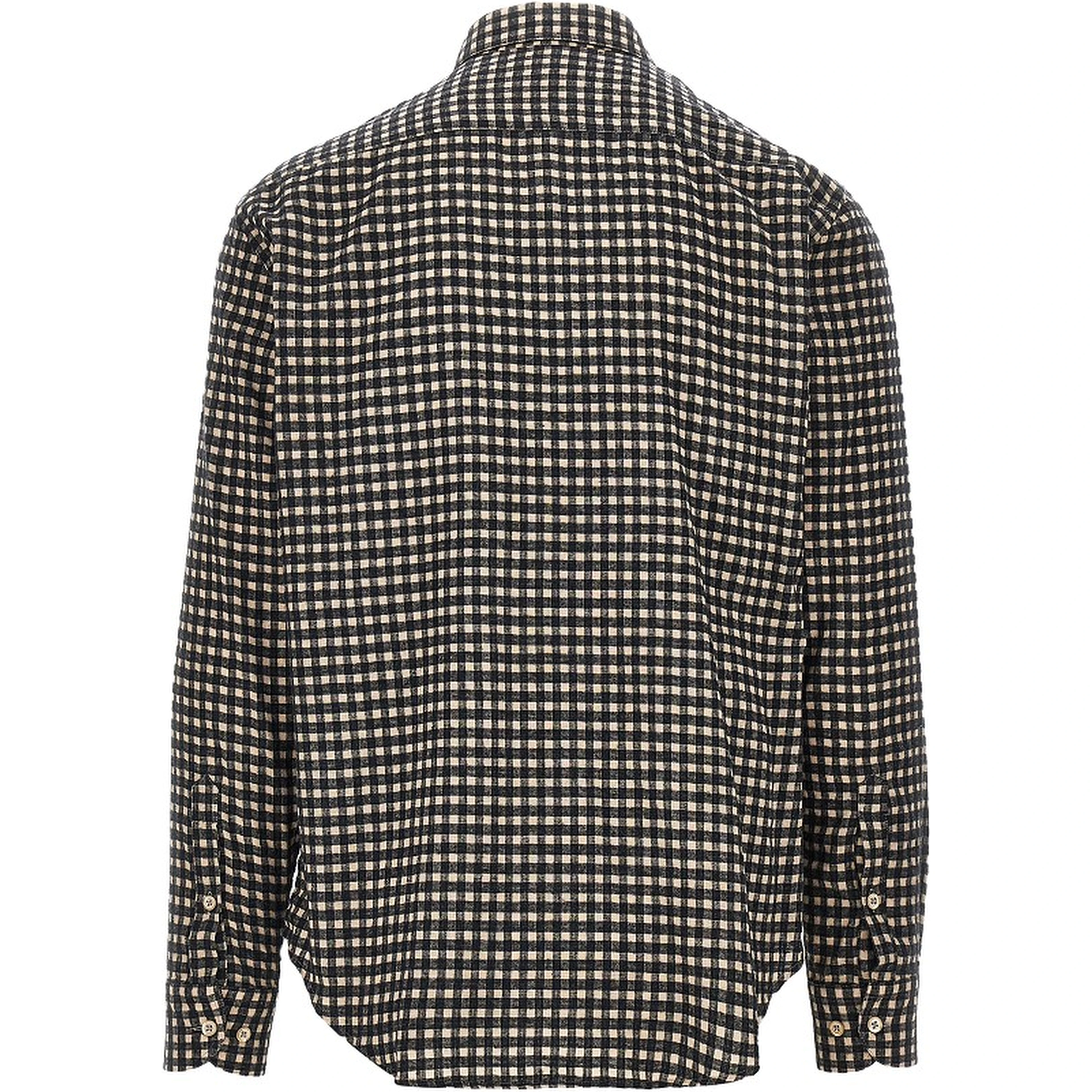 Flannel shirt with check motif