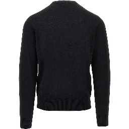 Virgin wool sweater with Eagle embroidery