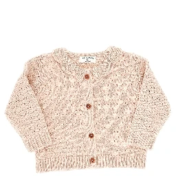 Openworked wool-blend cardigan