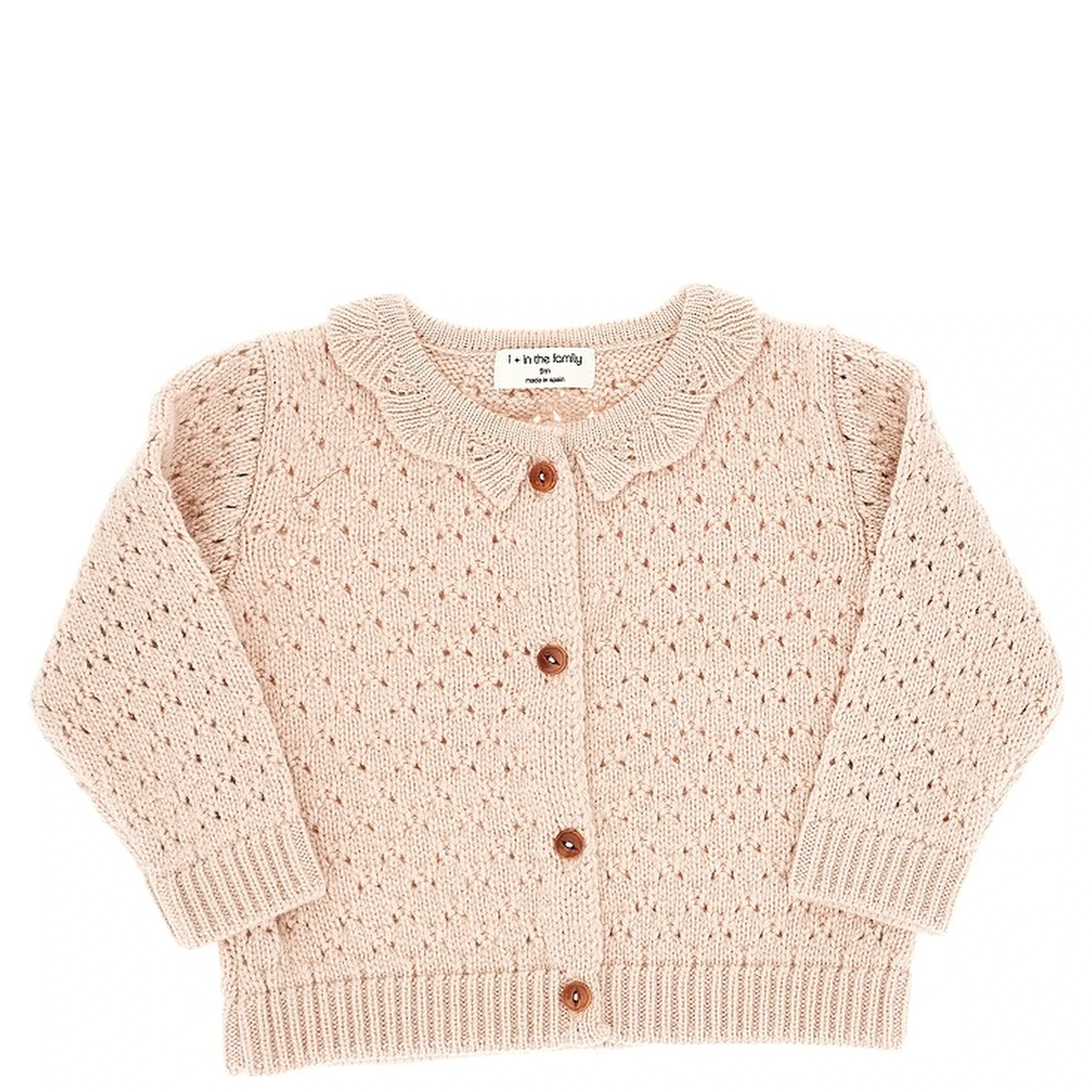 Openworked wool-blend cardigan