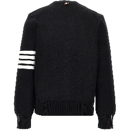 Cotton cardigan with 4 Bar detail