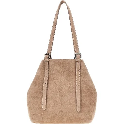 Suede leather medium 'Galatea' bag