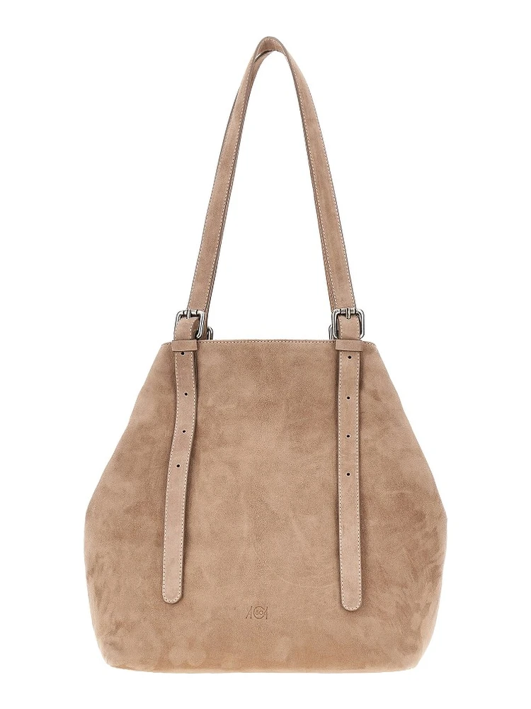Suede leather medium 'Galatea' bag