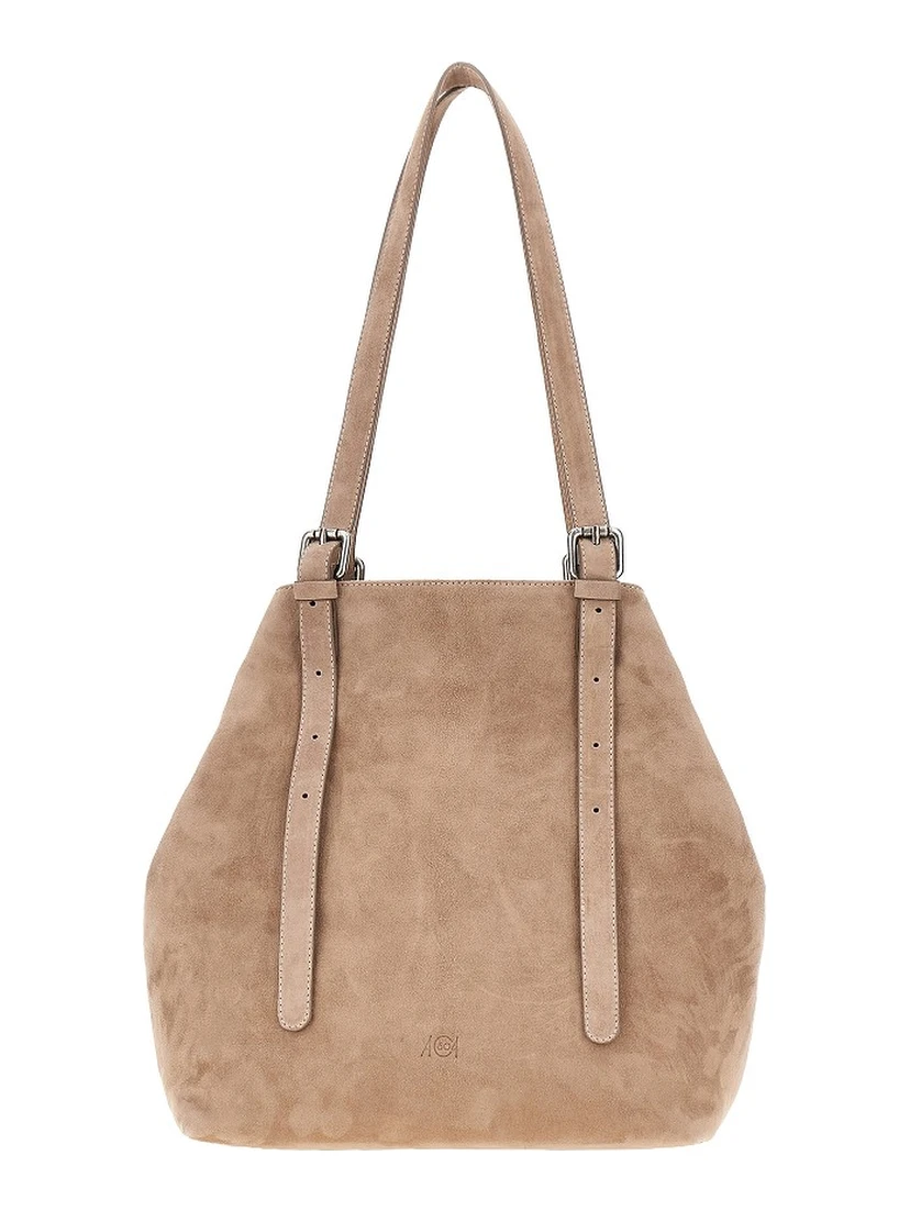 Suede leather medium 'Galatea' bag