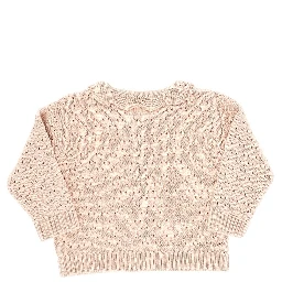 Openworked wool-blend cardigan