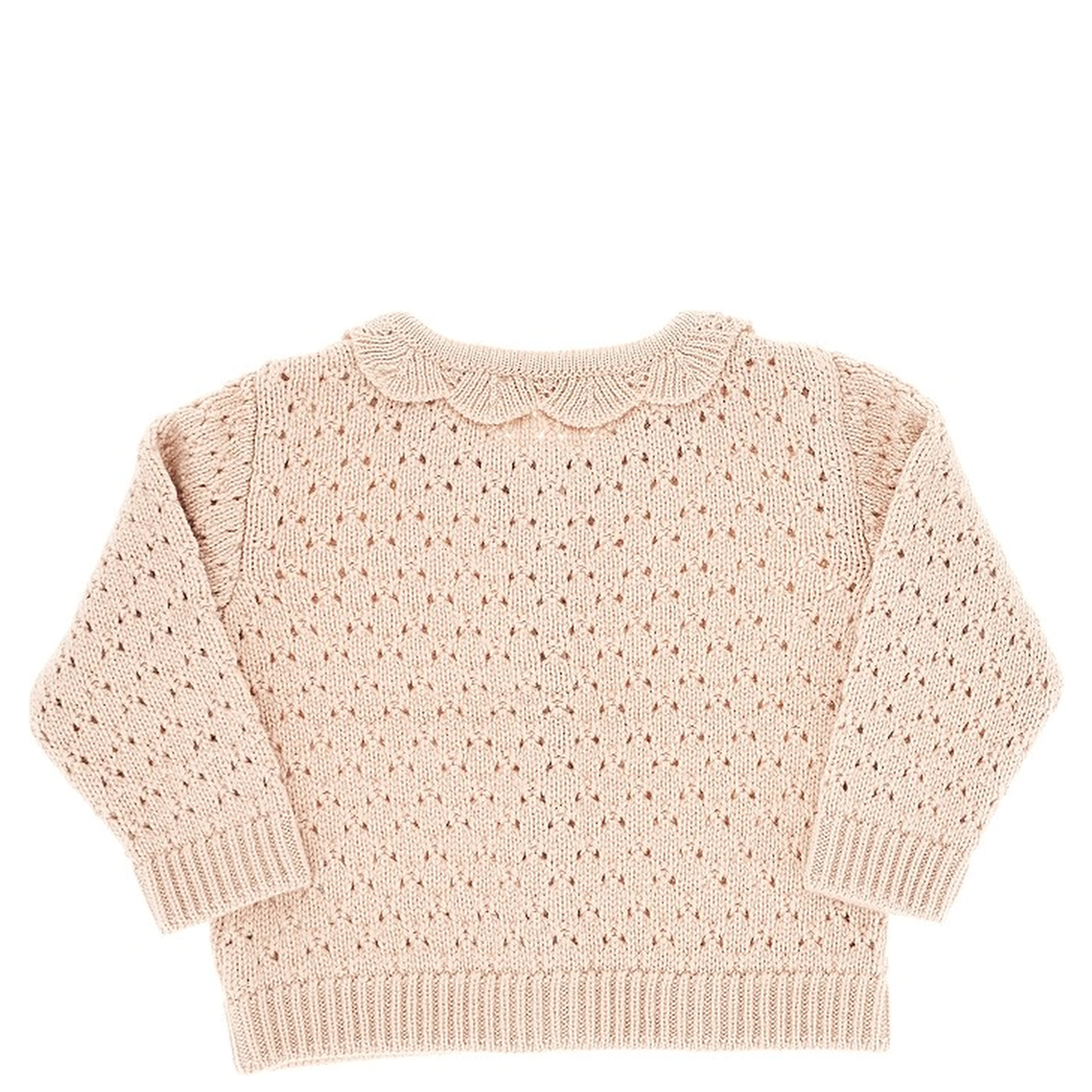 Openworked wool-blend cardigan
