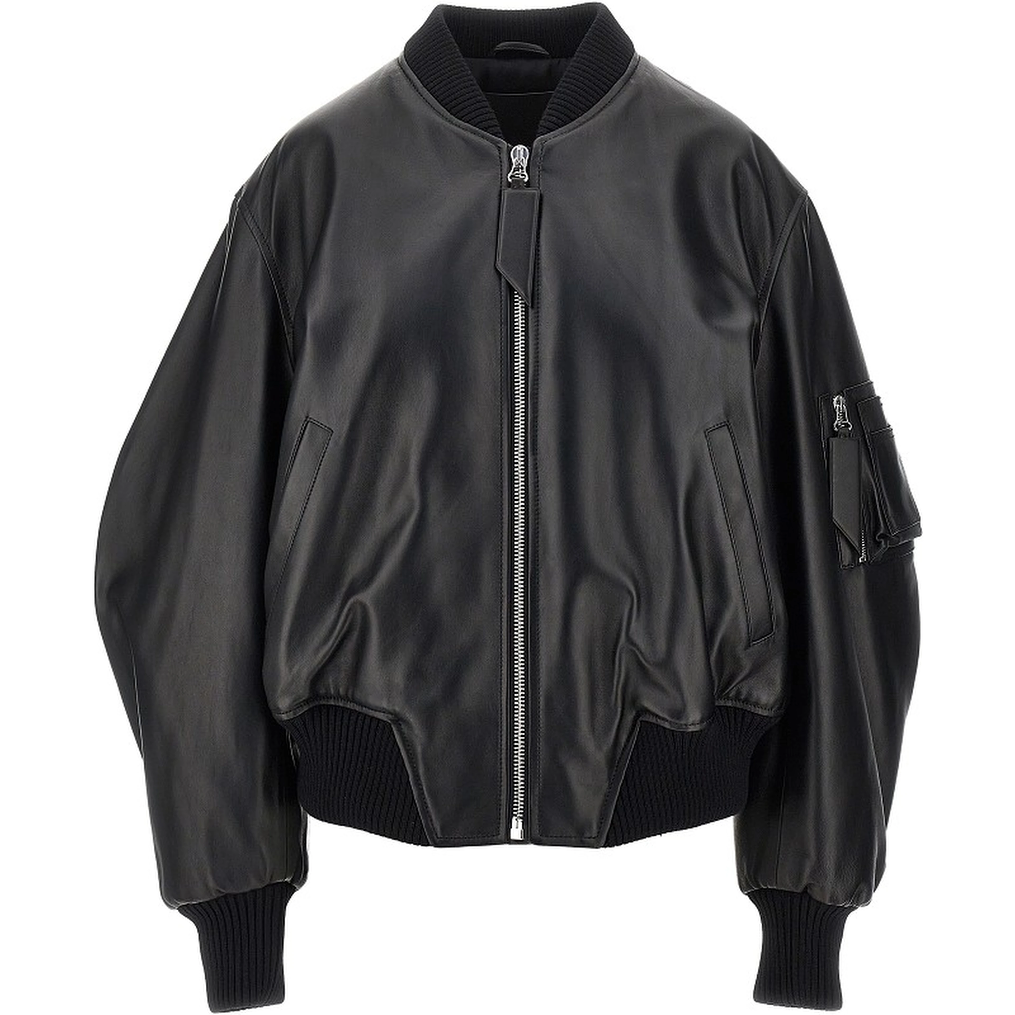 'Anja' leather bomber jacket