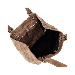 Suede leather medium 'Galatea' bag