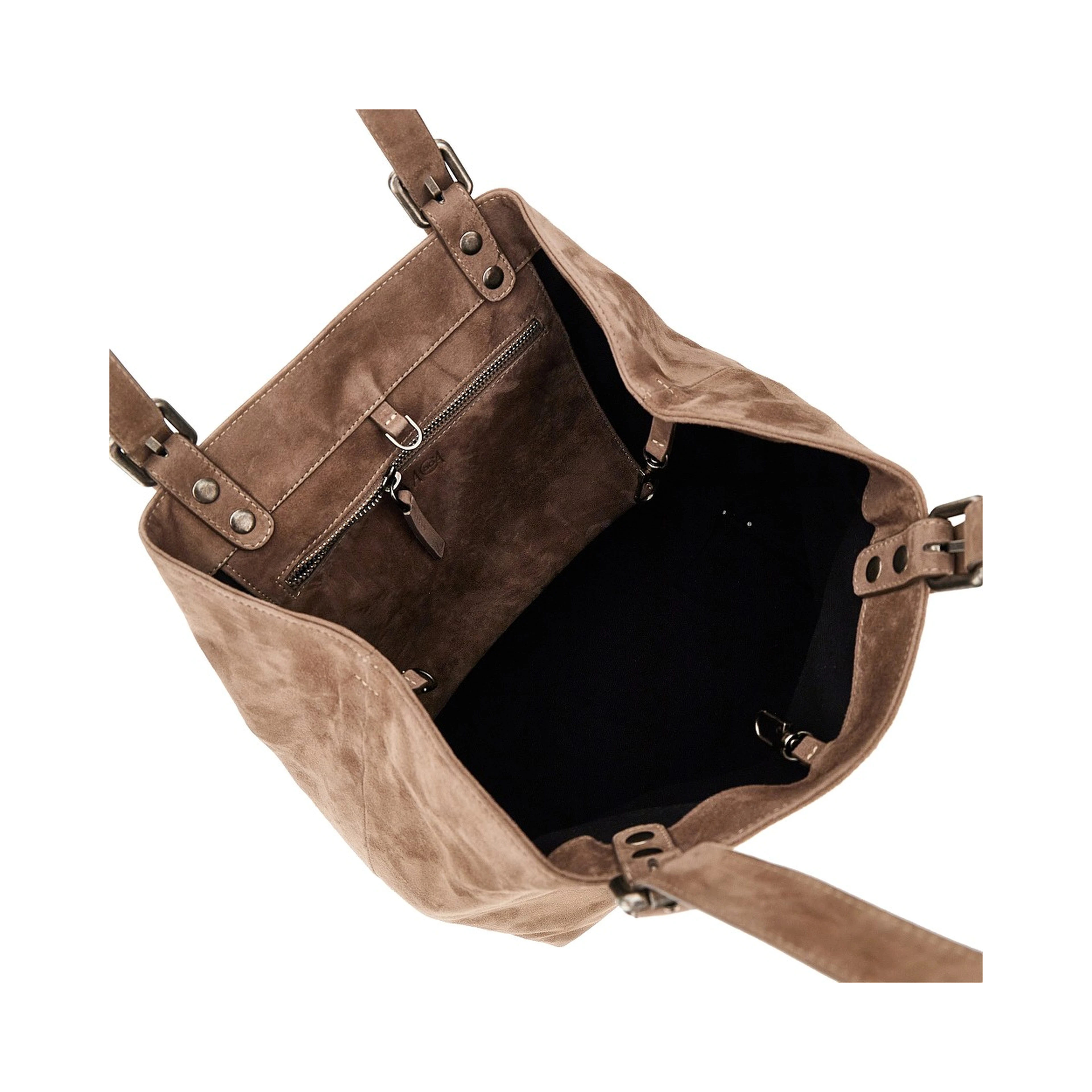 Suede leather medium 'Galatea' bag