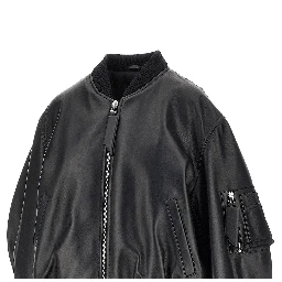 'Anja' leather bomber jacket
