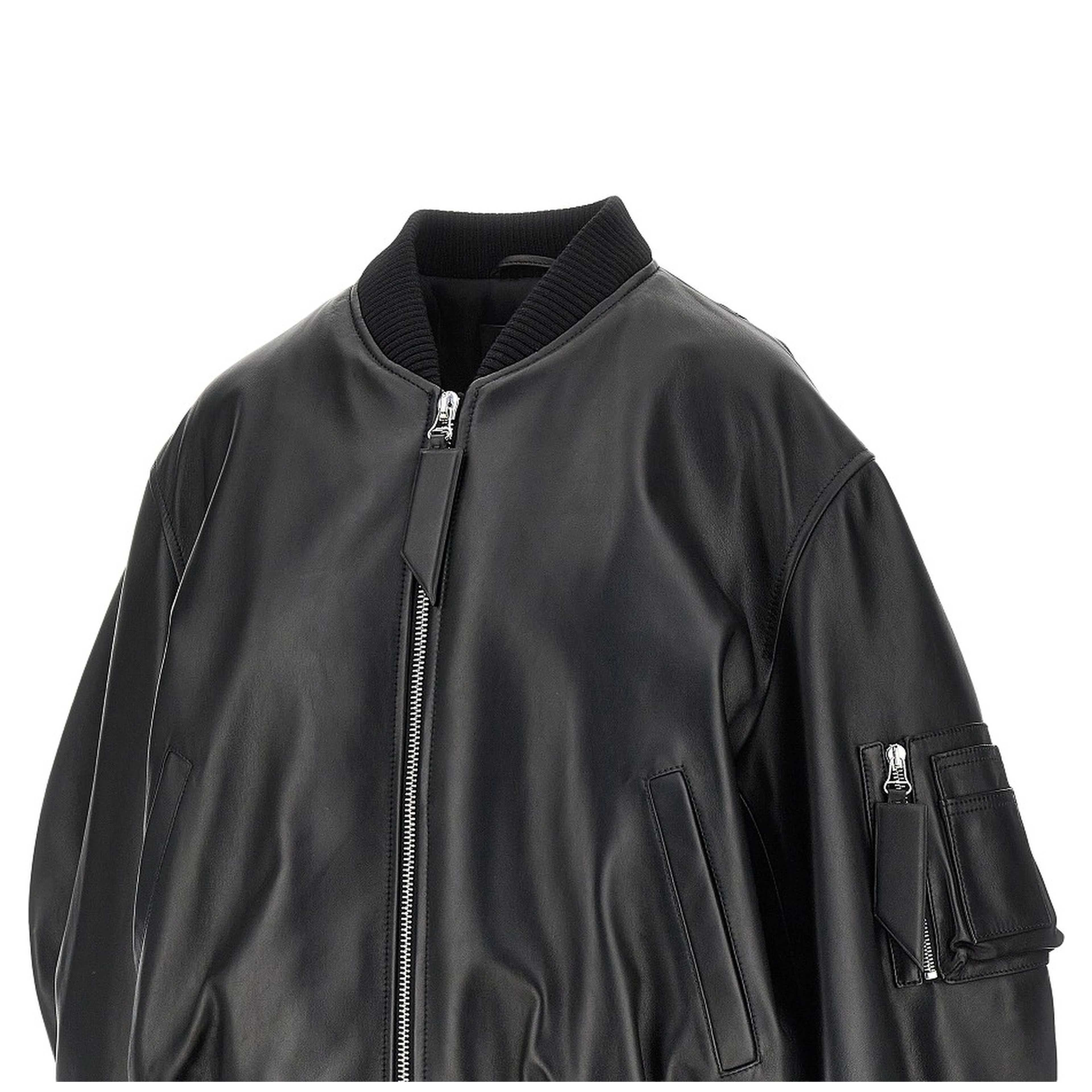 'Anja' leather bomber jacket