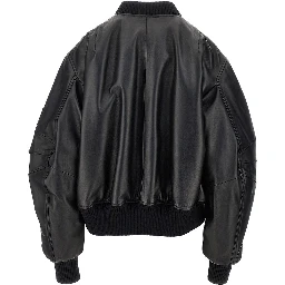 'Anja' leather bomber jacket