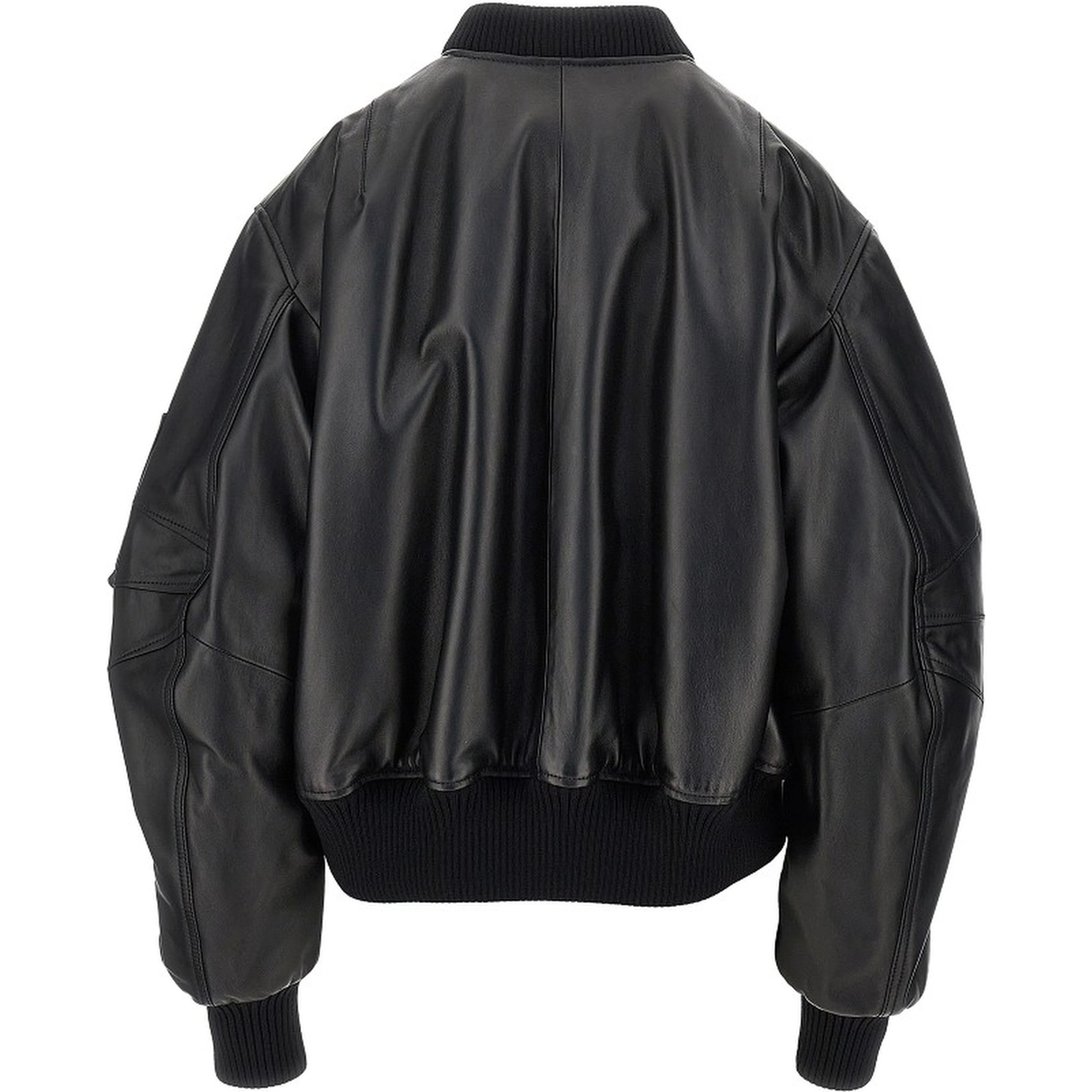 'Anja' leather bomber jacket