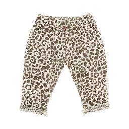 Leopard cotton-blend pants