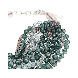 Faceted beads multi-strand necklace