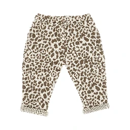 Leopard cotton-blend pants