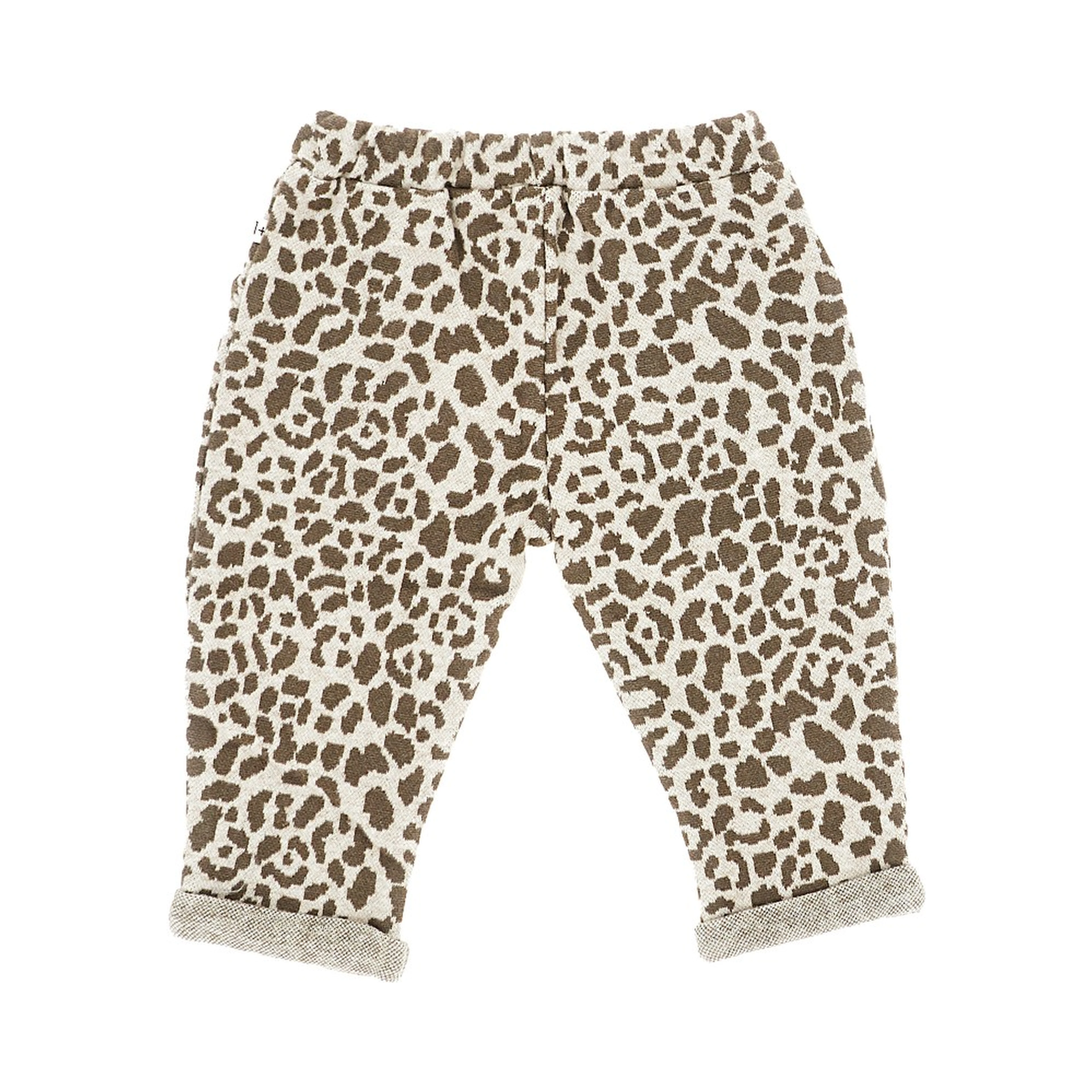 Leopard cotton-blend pants