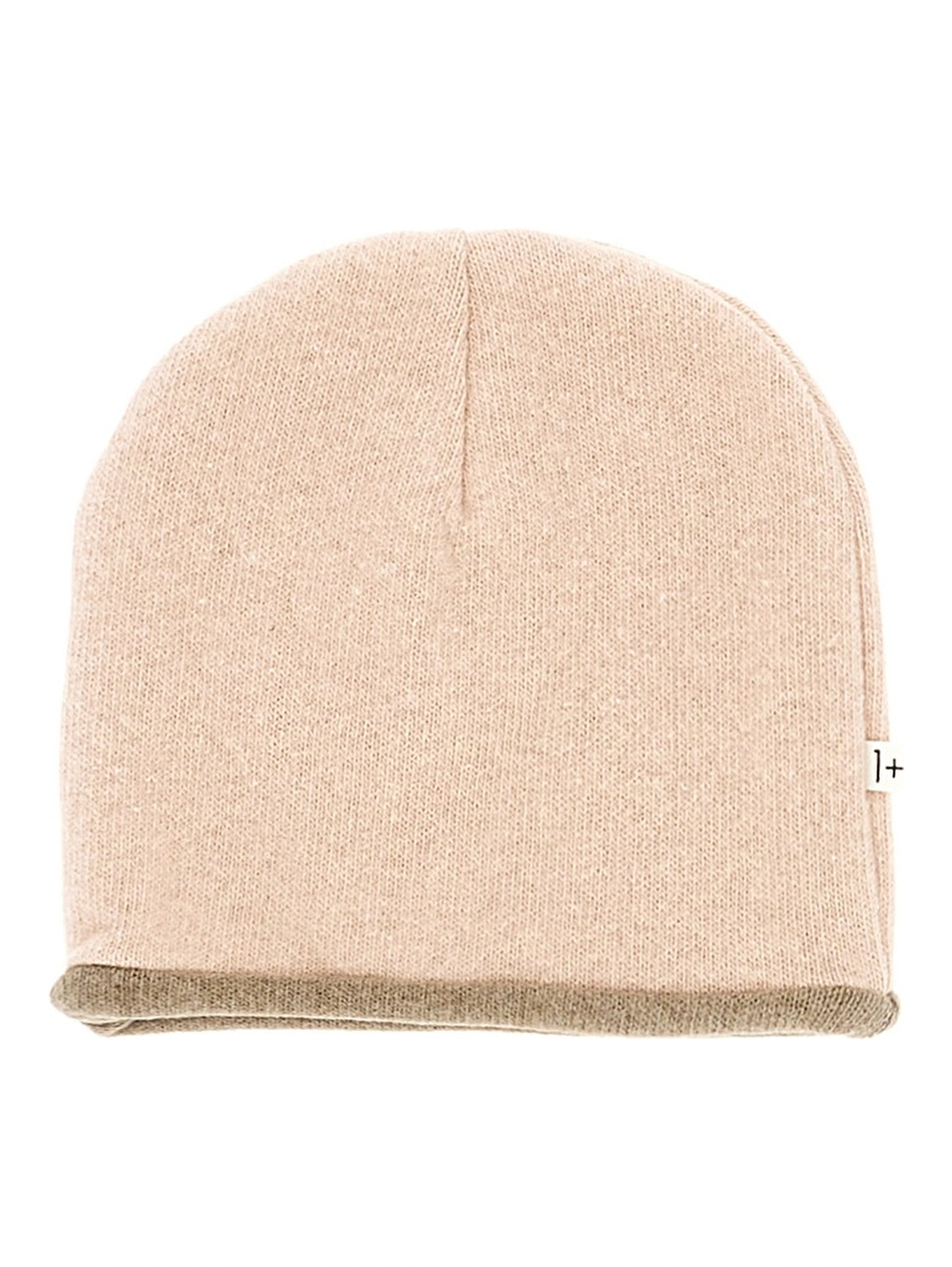 Double knitting cotton-blend beanie hat