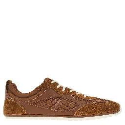 'Field' mesh and leather sneakers