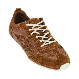 'Field' mesh and leather sneakers