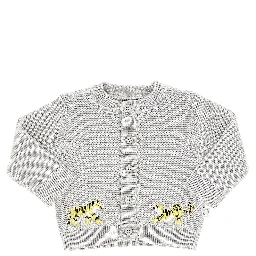 Tigers intarsia cotton cardigan
