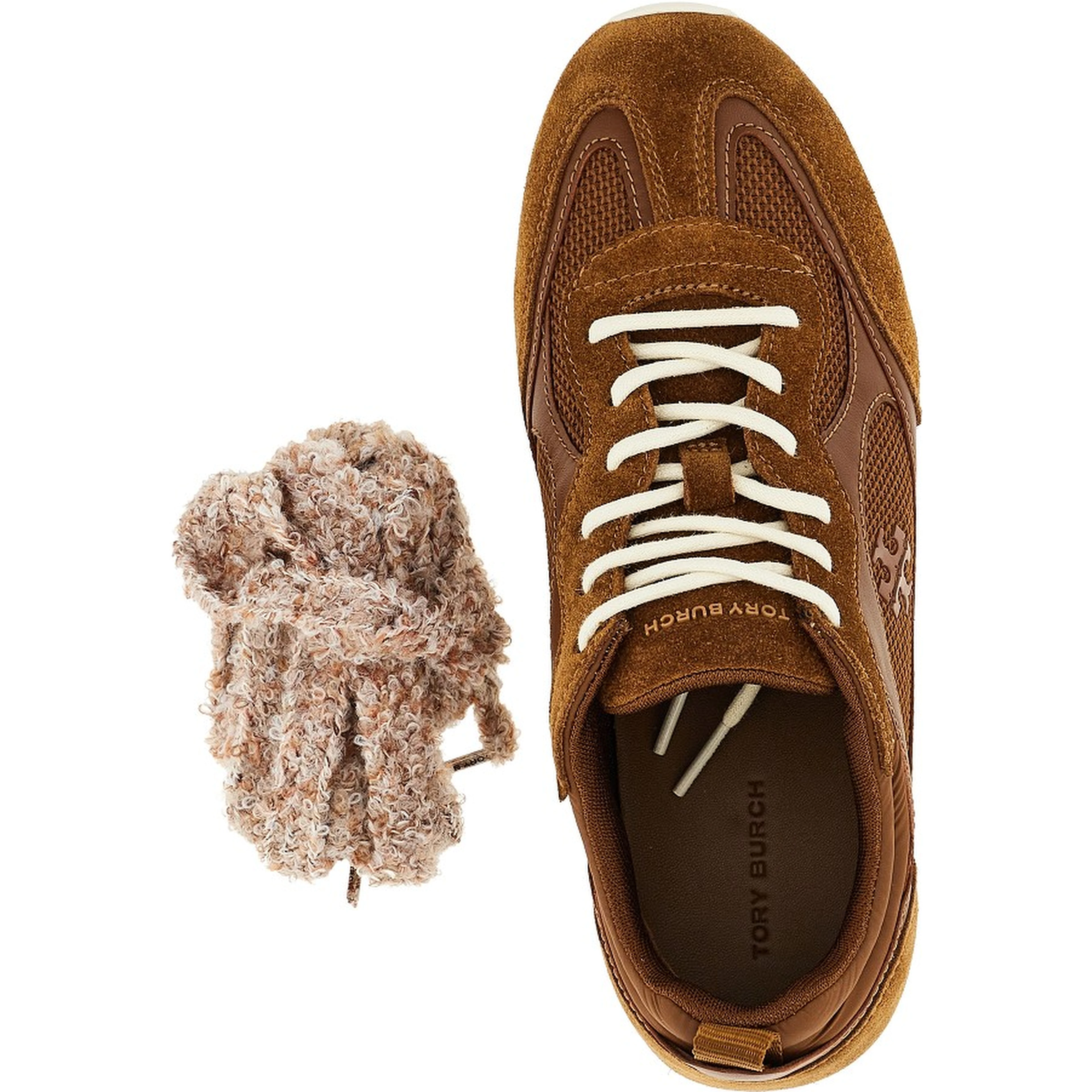'Field' mesh and leather sneakers