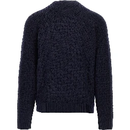 Knitted sweater with diamonds motif