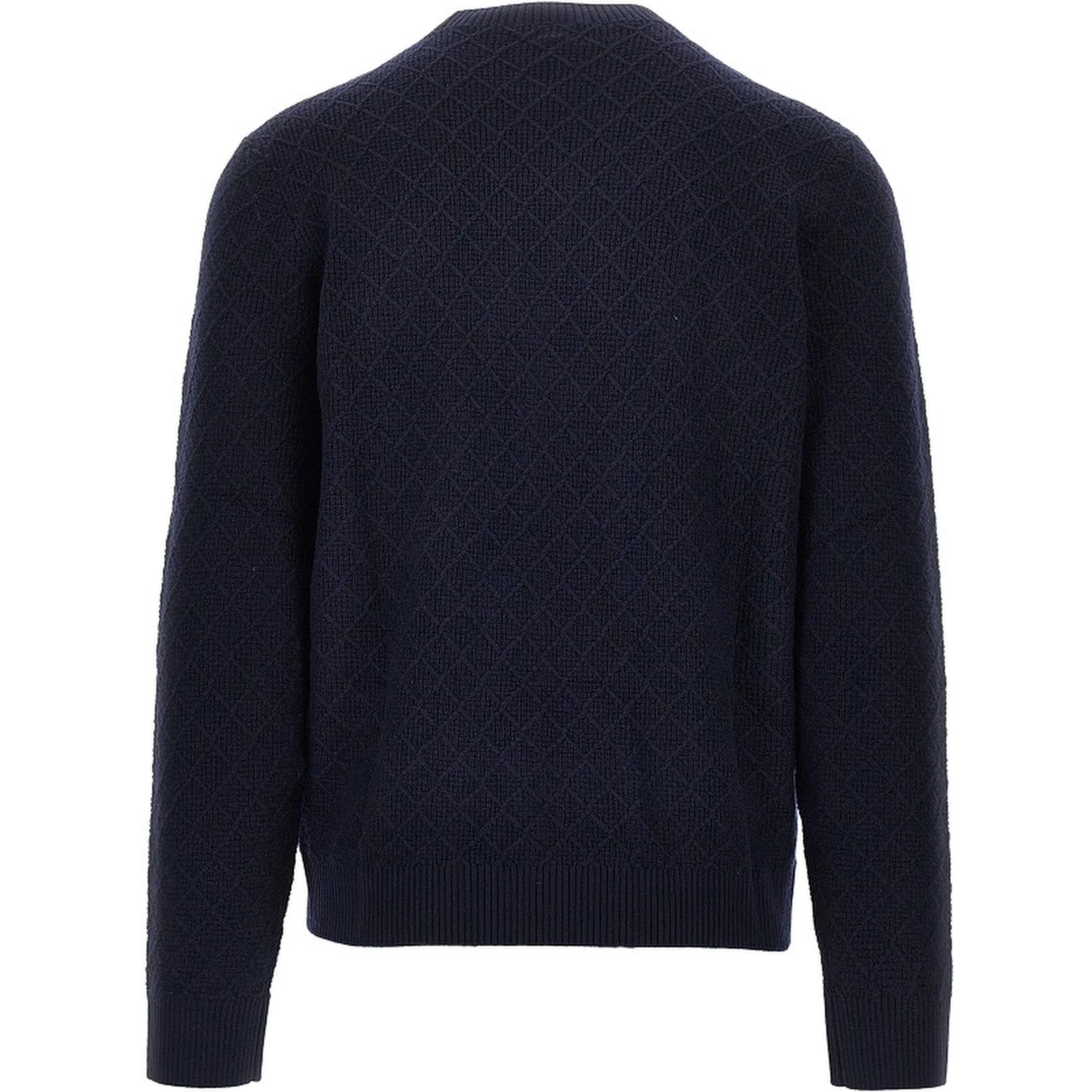 Knitted sweater with diamonds motif