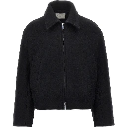 Double zip-up short coat