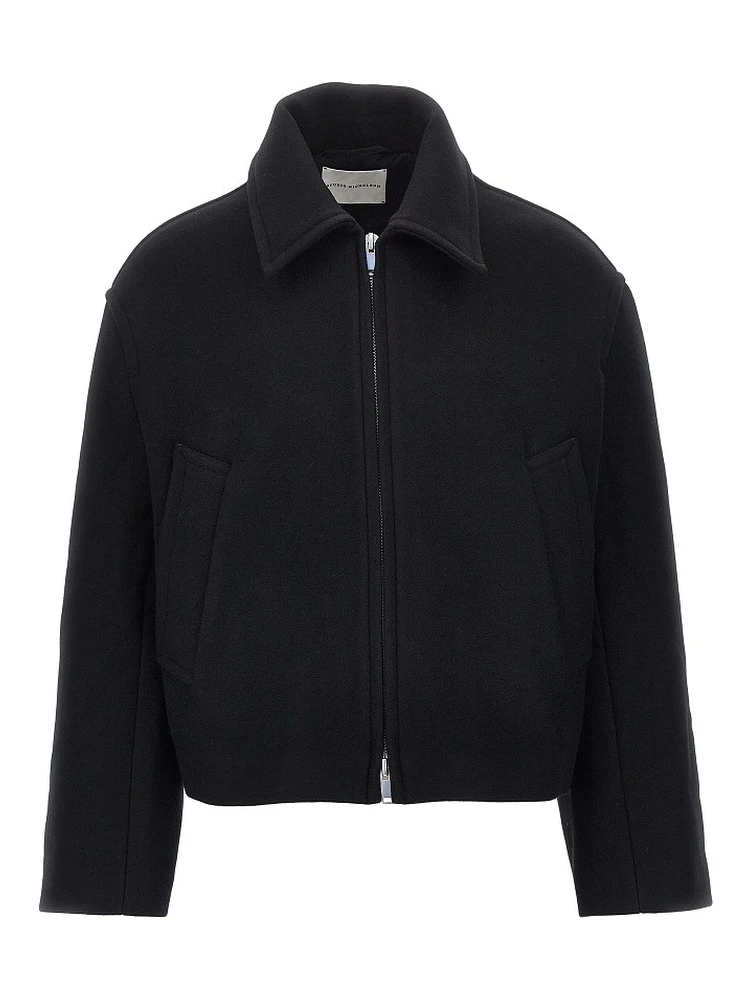 Double zip-up short coat