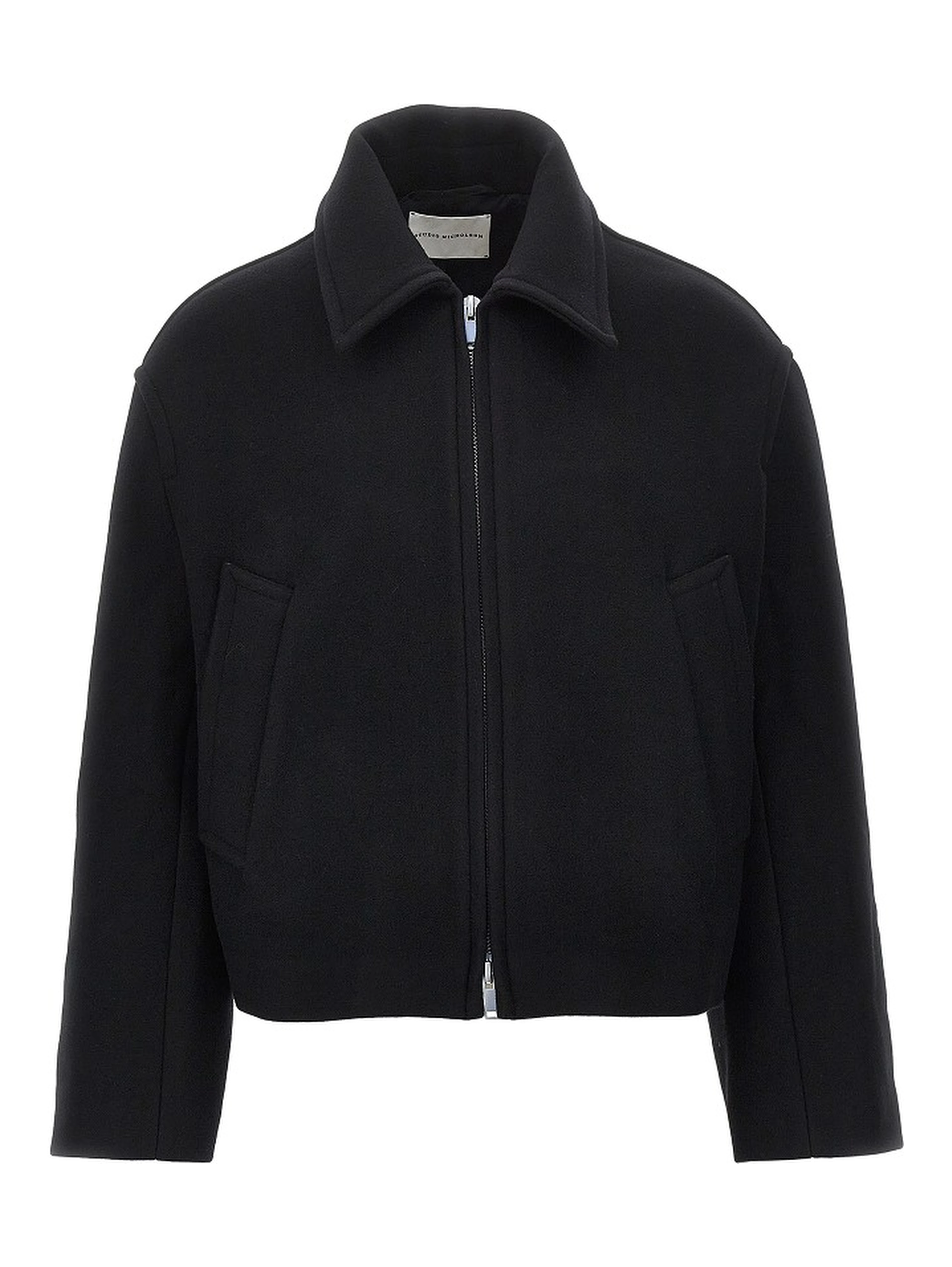 Double zip-up short coat