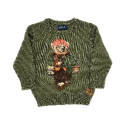 Knitted sweater with embroidery