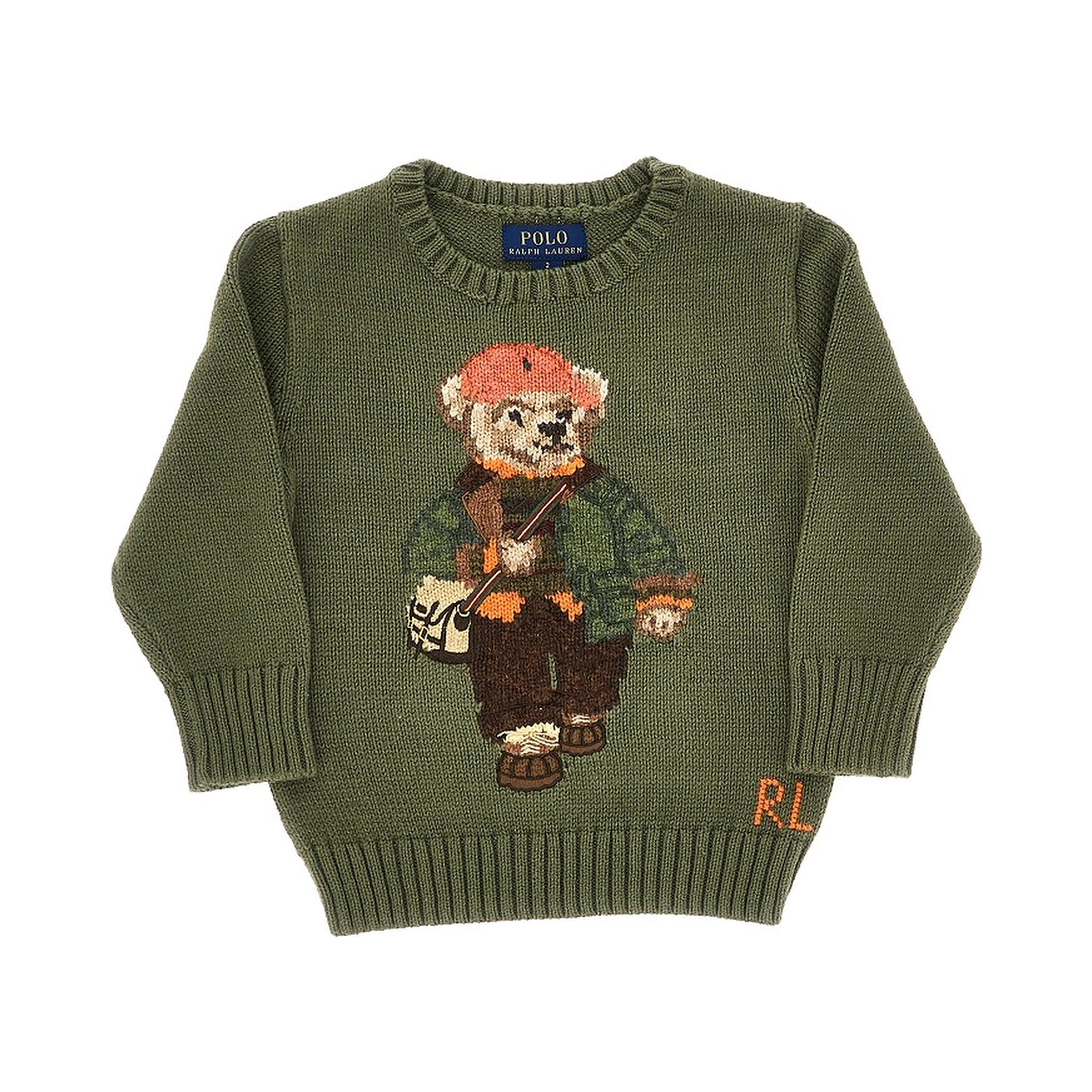 Knitted sweater with embroidery