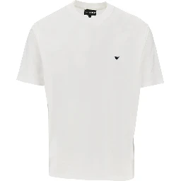 Lyocell and cotton blend T-shirt with logo